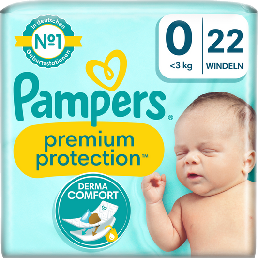 Sac de transport Pampers Premium Protection Taille 0 Micro <3 kg (22 pièces)
