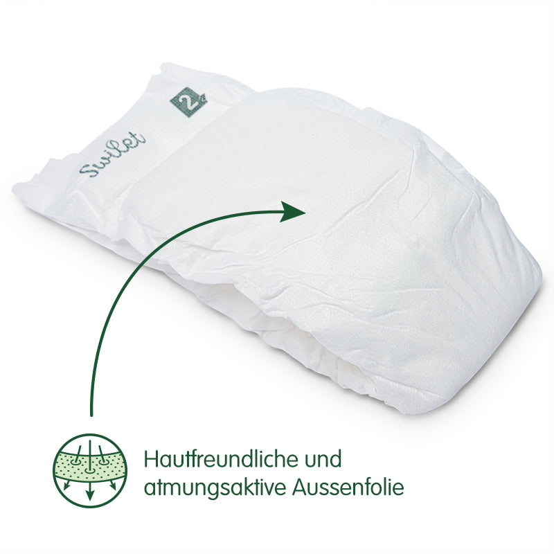 Swilet - La couche bio taille 2 Mini 3-6Kg (42 pcs) sachet
