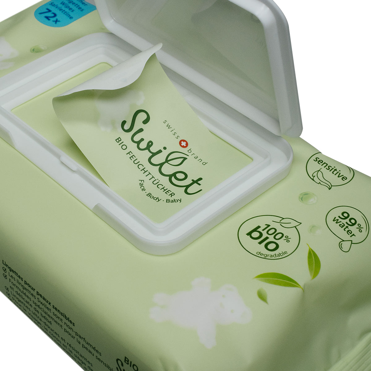 NOUVEAUX Lingettes humides Swilet carton bio (3 x 12 x 72 STK) ACTION 3 carton