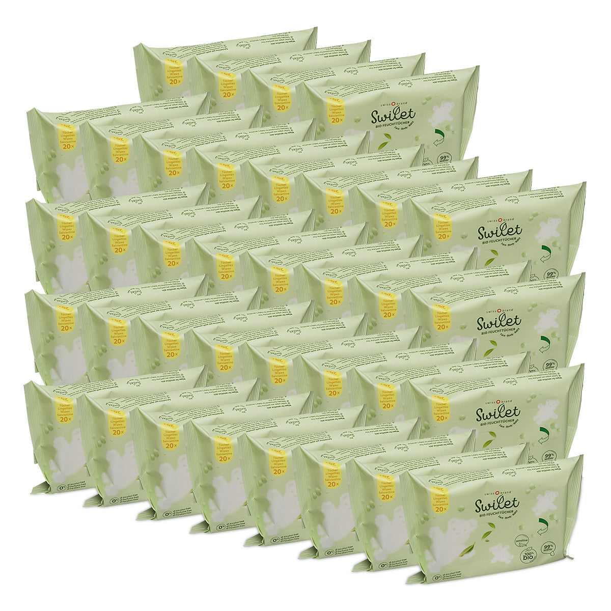 Nouveau Swilet Lingettes humides Bio TRAVELLER Carton (36 x 20 STK)