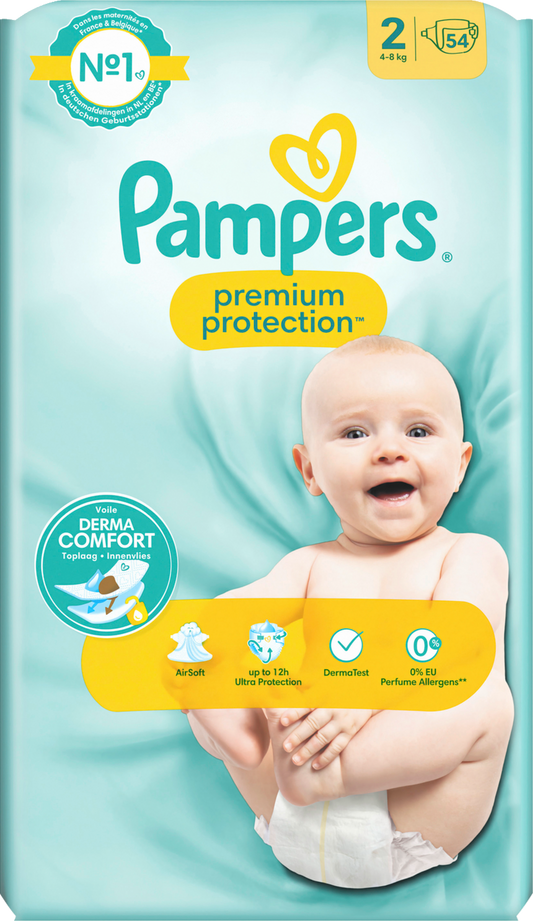 Pampers Premium Protection T2 Mini 4-8kg (54 pces)
