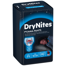 Huggies DryNites® culottes pour la nuit 3-5 ans (16-23 kg) garçon (10 pces)
