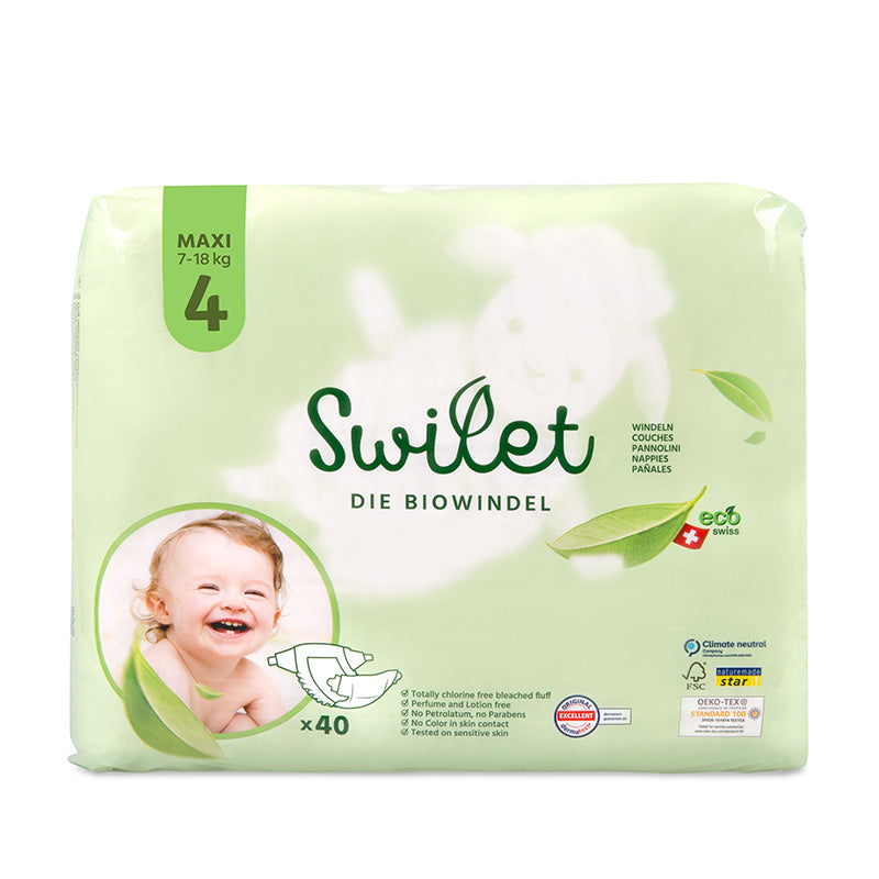 Swilet - La couche bio taille 4 Maxi 7-18Kg (6x 40 pcs) Carton