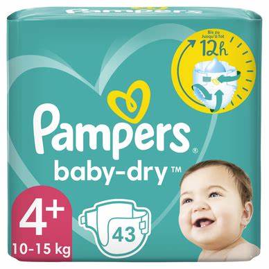 Pampers Baby-Dry T4+ Maxi Plus 10-15kg (43 pces)