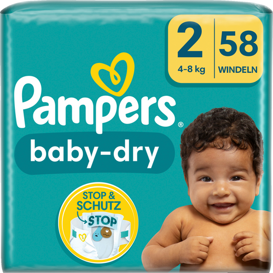 Pampers Baby-Dry T2 Mini 4-8kg (58 pces)