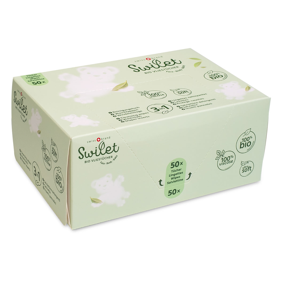 NOUVEAU Swilet Lingettes nettoyantes et protège-couches bio (50 pces)