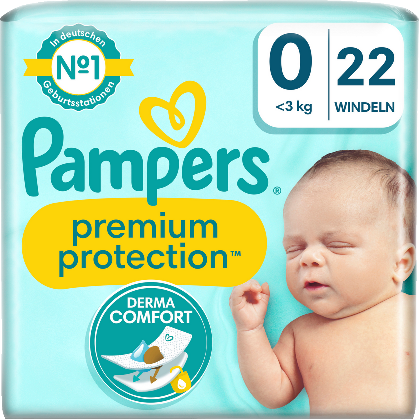 Sac de transport Pampers Premium Protection Taille 0 Micro <3 kg (22 pièces)