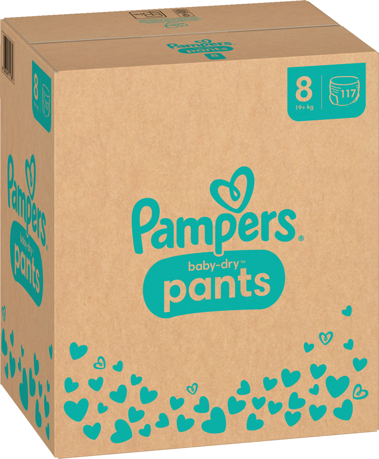 Pampers Baby-Dry PANTS Gr. 8 XXXL 19+kg (117 pces) pack mensuelle