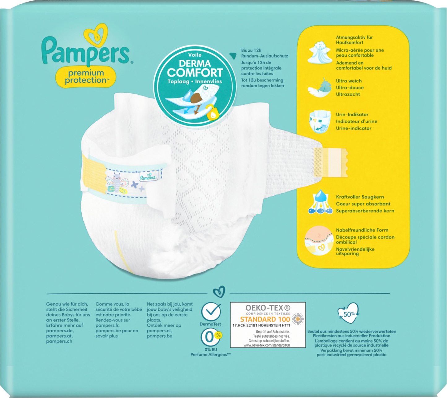 Sac de transport Pampers Premium Protection Taille 0 Micro <3 kg (22 pièces)