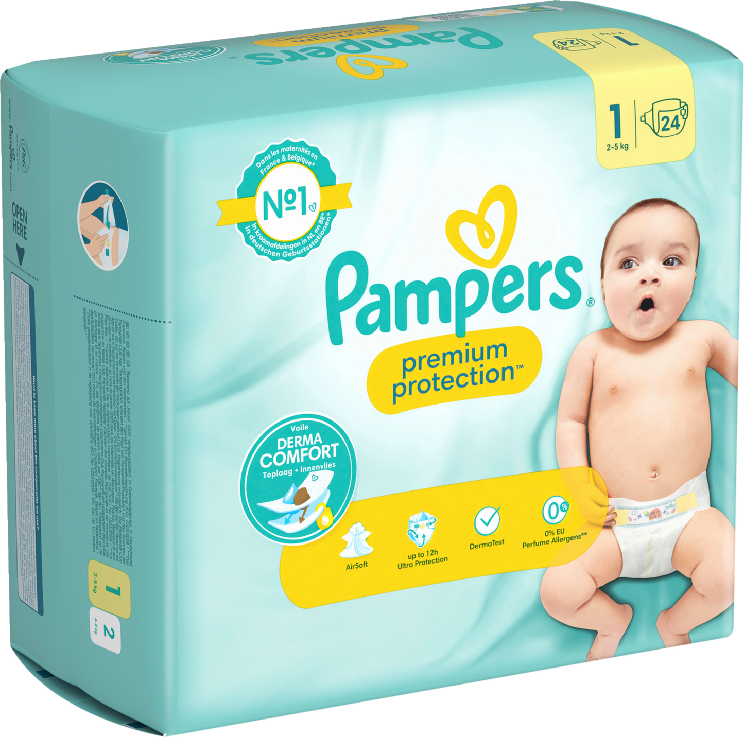 Pampers Premium Protection T1 Newborn 2-5kg (24 pces)