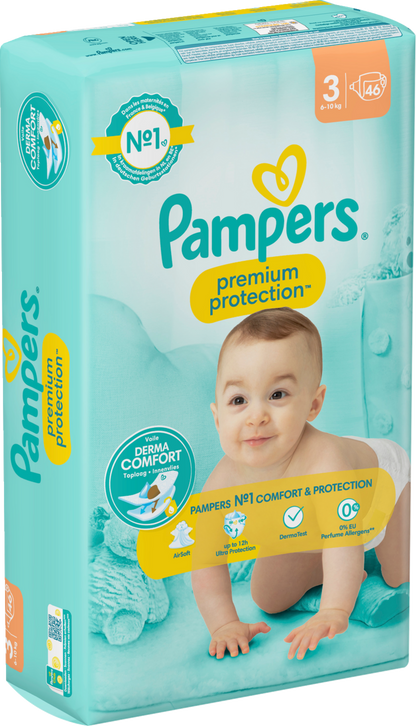 Pampers Premium Protection Gr.3 Midi 6-10kg (46 STK) Sparpack