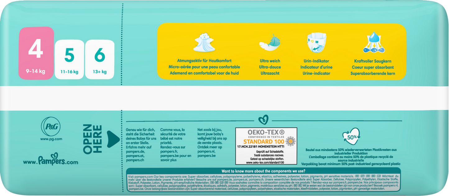 Pampers Premium Protection T4 Maxi 9-14kg (39 pces)