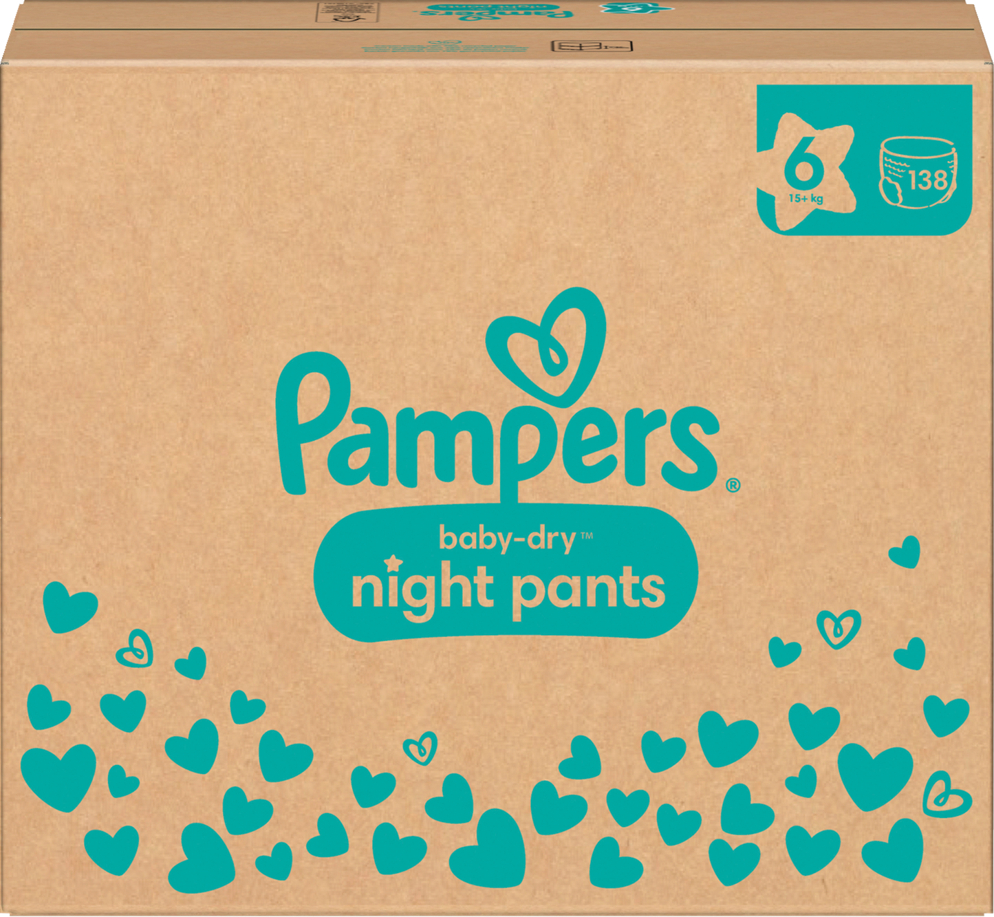 Pampers Baby-Dry Night Pants T6 XL 15+kg (138 pces) pack mensuelle