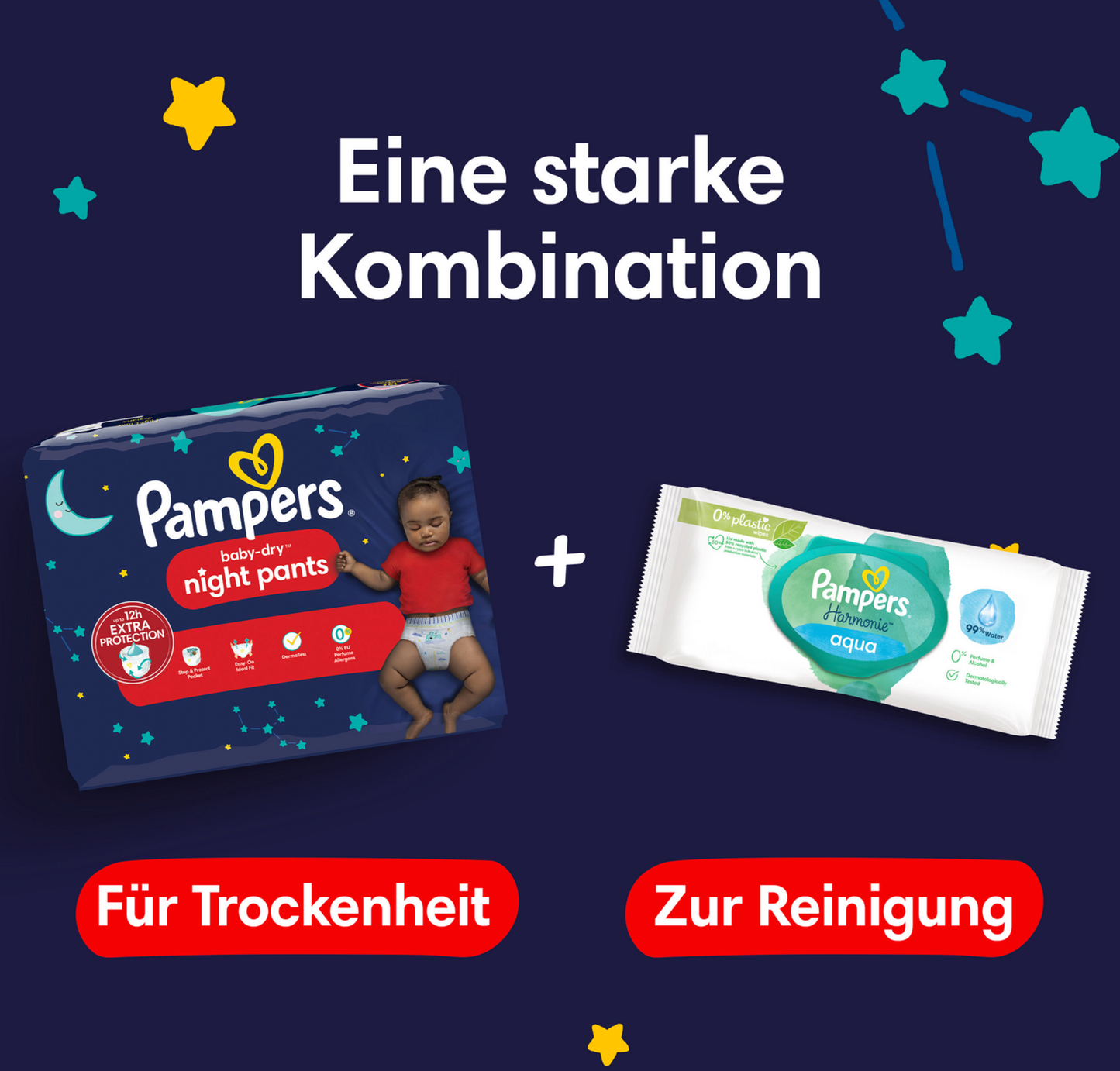 Pampers Baby-Dry Night Pants T6 XL 15+kg (138 pces) pack mensuelle