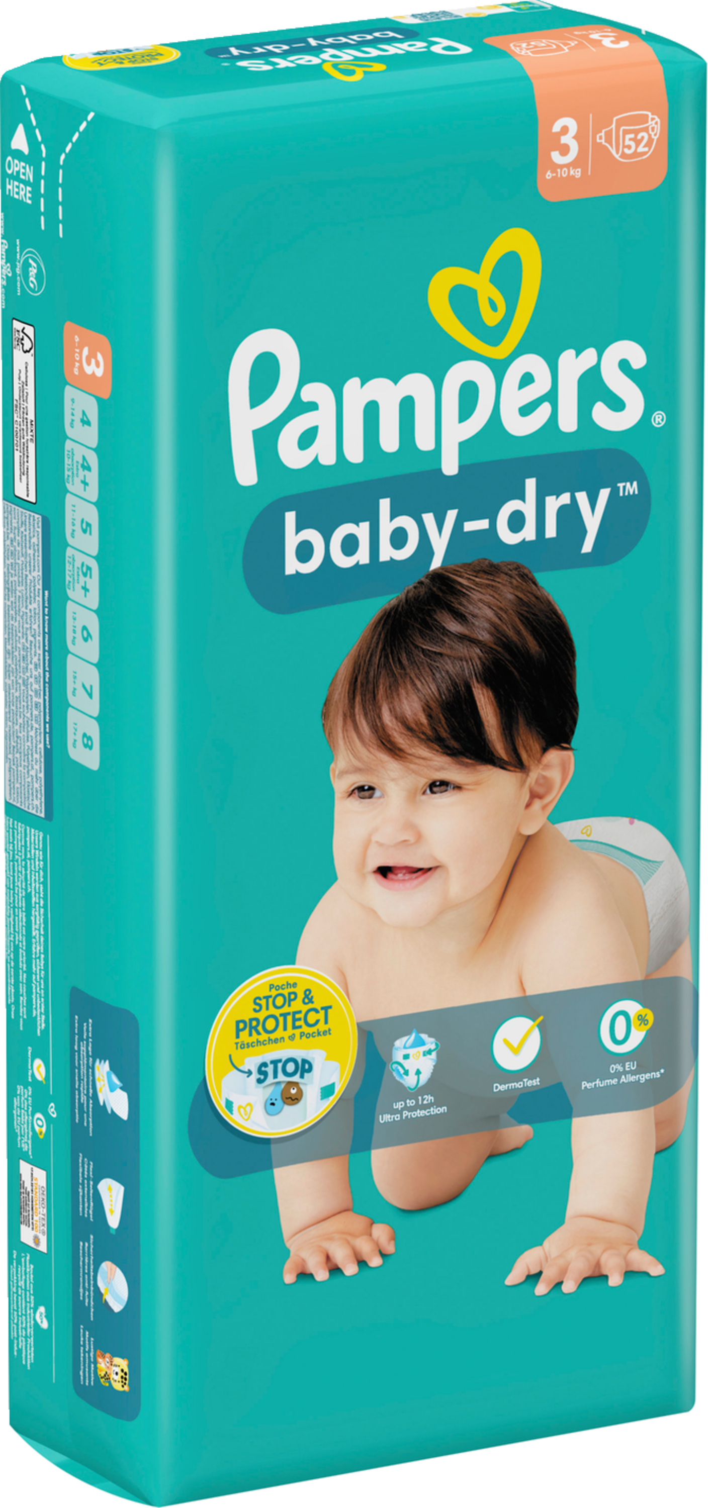 Pampers Baby-Dry T3 Midi 6-10kg (52 pces)