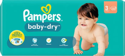 Pampers Baby-Dry T3 Midi 6-10kg (52 pces)