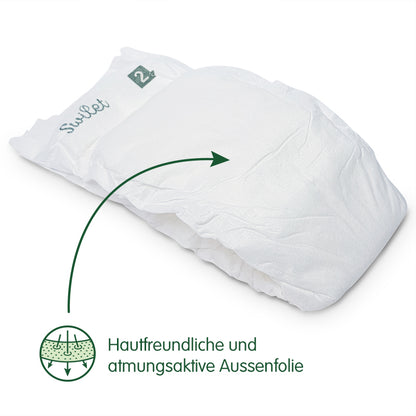 Swilet - La couche bio taille 2 Mini 3-6Kg (42 pcs) sachet