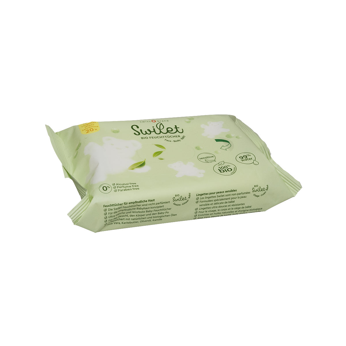 Nouveau Swilet Lingettes humides Bio TRAVELLER Carton (36 x 20 STK)