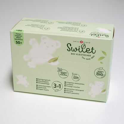 NOUVEAU Swilet Lingettes nettoyantes et protège-couches bio (50 pces)