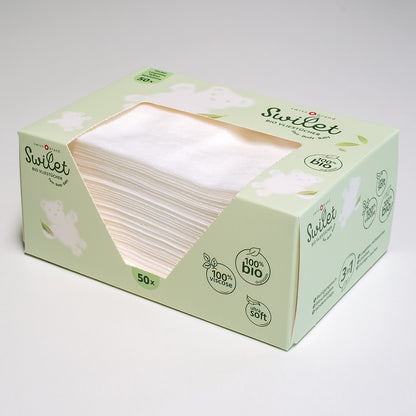 NOUVEAU Swilet Lingettes nettoyantes et protège-couches bio (50 pces)
