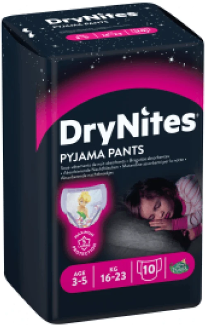Huggies DryNites® culottes pour la nuit 3-5 ans (16-23 kg) fille (10 pces)