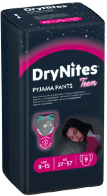 Huggies DryNites® culottes pour la nuit 8-15 ans (27-57 kg) fille (9 pces)