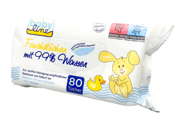 Babyline Feuchttücher 99% Wasser (12 x 80 STK)