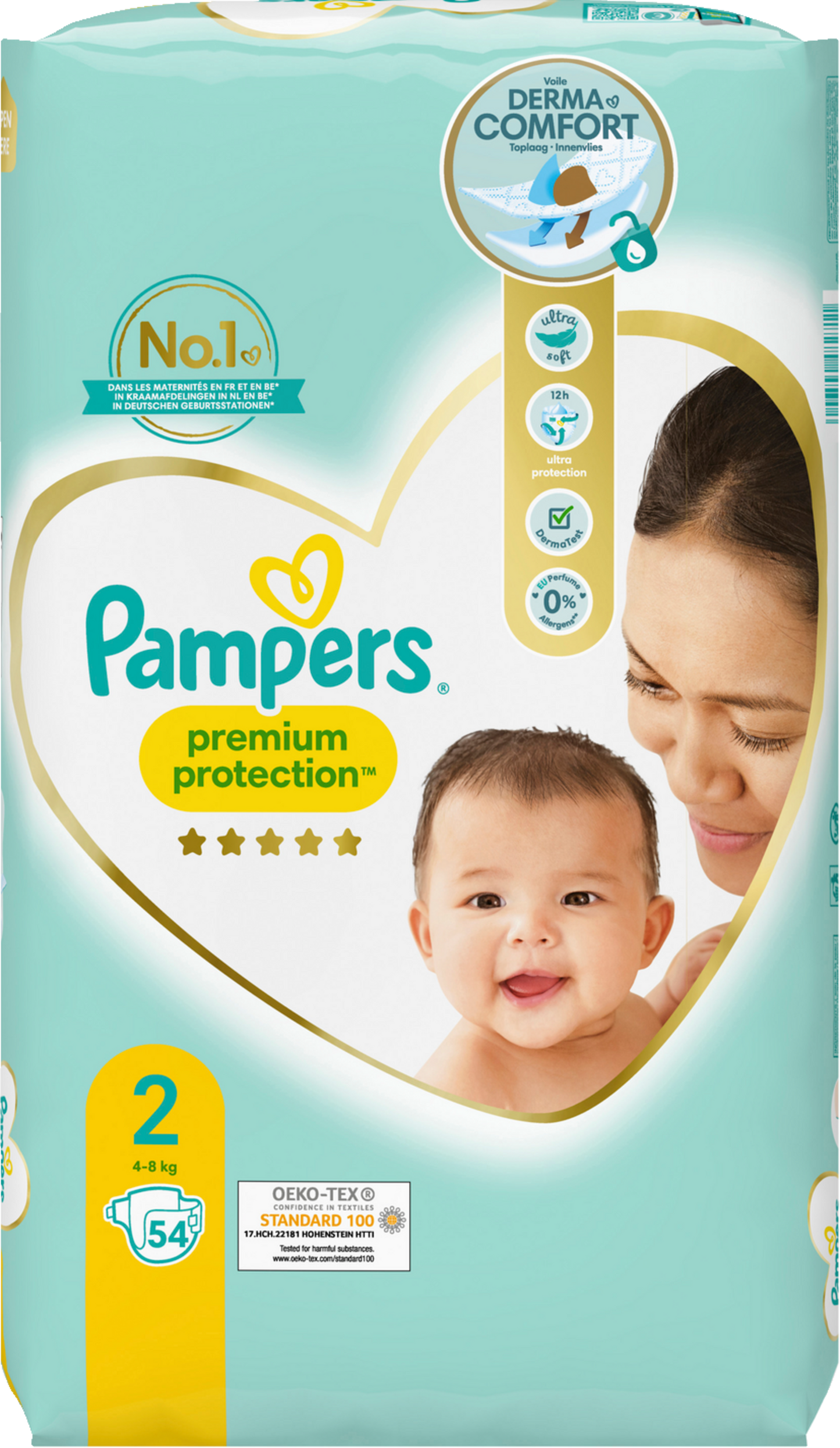 Pampers Premium Protection T2 Mini 4-8kg (54 pces)
