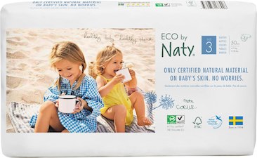 Naty Couches Écologiques Midi (4-9kg) Taille 3 (50 pces)