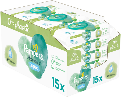 Pampers Harmonie Aqua Feuchttücher (15 x 48 STK) Karton