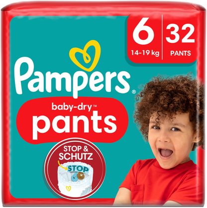 Pampers Baby-Dry PANTS Gr. 6 XL +15kg (32 STK) Beutel